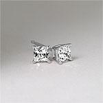 14k 0.33 Cttw. Princess Cut Diamond Stud Earrings