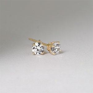 14k 0.40 Cttw. Roynd-cut Diamond Stud Earrings