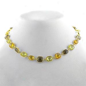 14k 100.30 Cttw. Gemstone Necklace