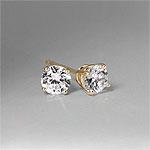 14k 1.25 Cttw. Round-cut Diamond Stud Earrings