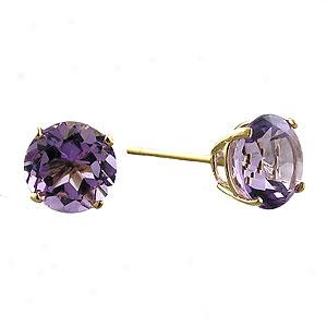 14k 1.40 Cttw. Amethyst Earrings