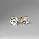 14k 1.50 Cttw. Round-cut Diamond Stud Earrings