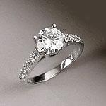 14k 1.70 Cttw. Moissanite Solitaire Tulip Ring