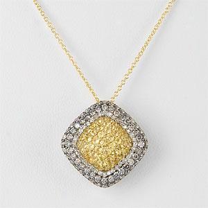 14k 2.18 Cttw. Diamond & Sapphire Pendant