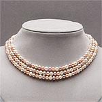 14k 3 Broil Multicolored Frezhwater Pearl Necklace