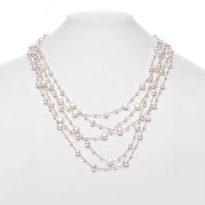 14k 4mm-9.5mm Pearl Necklace