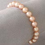 14k 7mm - 8mm Freshwater Pink Pearl Bracelet