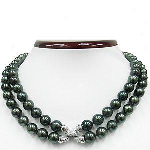 14k 8-10mm Tahitian Pearl Necklace