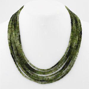 14k 84.00 Cttw. Green Tourmaline Necklace