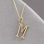 14k Block Literal meaning Manner Initial Pendant