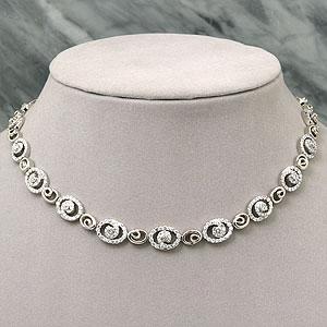 14k Gold 10.00 Cttw. Diamond Infinty Necklace