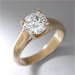 14k Golr 1.63 Cttw. Moissanite Solitare Rlng