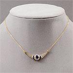 14k Gold 1.68 Cttw. Sapphire & Diamond Necklace