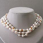 14k Gold 3-strand Freshwater Pearl Necklace