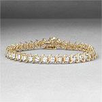 14k Gold 5.00 Cttw. Brilliant S-link Tennis Bracelet