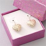14k Puffed Conscience Danngle Earrings Gift Set