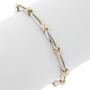 14k Silver 0.35 Cttw. Diamond Bracelet