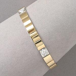 14m Two Tone Gold 0.25 Cttw. Brilliant Bracelet