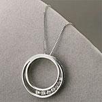 14k White Gold 0.25 Cttw. Diamond Circle Pendant