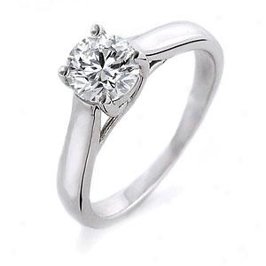 14k White Gold 1.0 Cttw. Round Diamond Ring