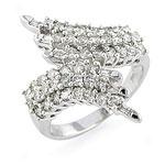 14k White Gold 1.00 Cttw. Diamond Bypass Ring