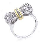 14k White Gold 1.00 Cttw. Diamond Bow Resonance