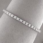 14k White Gold 3.0 Cttw. Diamond Link Bracelet