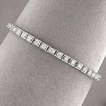 14k White Gold 3.0 Cttw. Diamond Link Bracelet