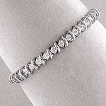 14k White Gold 5.0 Cttw. Diamond Link Bracelet