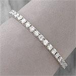 14k White Gold 8.00 Cttw Diamond Tennis Bracelet