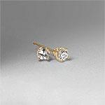 14k Yellow Gold 0.25 Cttw. Round-cut Diamond Studs