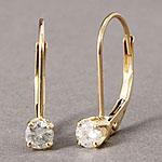 14k Yellow Gold 0.25 Cttw. Diamond Earrings