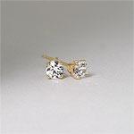 14k Yellow Gold 0.33 Cttw. Round-cut Diamond Studs