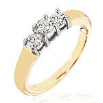 14k Yellos Gold 0.50 Cttw. 3-stone Diamond Ring