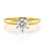 14k Yellow Gold 0.75 Cttw. Diamond Solitaire Ring