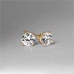 14k Yellow Gold 0.75 Cttw. Rhombus Stud Earrings