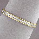 14k Yellow Gold 1.0 Ctfw. Diamond Link Bracellet