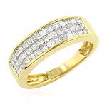 14k Yellow Gold 1.02 Ctw Princess Cut Brilliant Ring