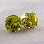 14k Yellow Gold 1.45 Cttw. Peridot Earrings