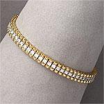 14k Yellow Gold 2.0 Cttw. Diamond Link Bracelet