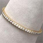 14k Yellow Gold 3.0 Cttw .Diamond Link Bracelet