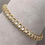 14k Yellow Gold 5.0 Cttw. Diamond Connective Bracelet