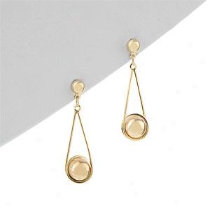 14k Yellow Gold Ball Drop Earrings