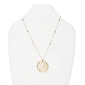 14k Yellow Gold Flower Pendant