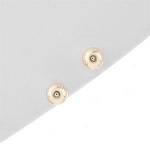 14k Yellow Gold Polished Ball Stud Earings