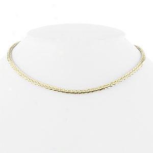 14k Yellow & White Gold Reversible Necklace