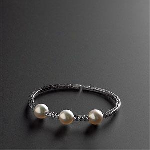 18k 10-11mm South Sea Pearl & Diamond Cuff