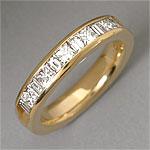 18k 1.00 tCtw. Princess & Baguette Diamond Band