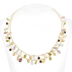 18k Plated Gemsttone Necklace