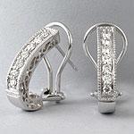 18k White Gold 0.35 Cttw. Diamond Hoop Earrings